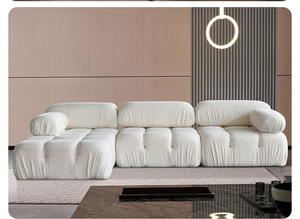 Canapé modulaire moderne en tissu avec rembourrage en éponge et design tufté Canapé combiné paresseux pour le salon et l'appartement - Product Image 2