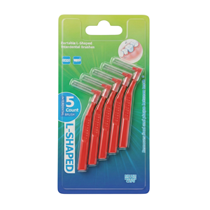 5uds Cepillos Interdentales Forma L 0.6mm SSSS Limpiadores Interproximales Cepillo De Espacios Dentales - Product Image 1