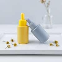 Nouvelle bouteille en verre de 30 ml avec bouchon à vis et compte-gouttes pour sérum de soin de la peau, crème pour le visage, crème pour les yeux et collyre, en carton