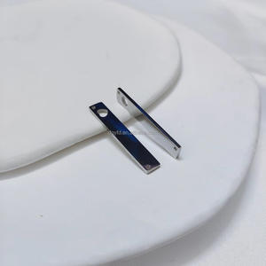 เครื่องประดับแท็กสี่เหลี่ยมแท่งแนวนอนพร้อมกลวงหัวใจสแตนเลส40*7มม. สำหรับสร้อยคอส่วนตัวสร้อยข้อมือแกะสลักเลเซอร์ - Product Image 5