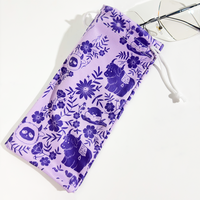 Pochette rectangulaire en microfibre pour lunettes, étui de rangement souple et imperméable pour lunettes de soleil, étui à cordon de couleur unie