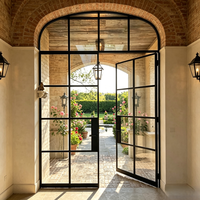 Porte en verre trempé à double battant de style français, sur mesure, de haute qualité, du sol au plafond, insonorisée, séparateur de pièce