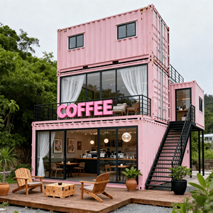 Caffetteria in Container a Due Piani a Basso Costo, Attività di Ristorazione Prefabbricata a Rapida Costruzione per Startup e Strade Commerciali - Product Image 2