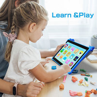Tablette éducative pour enfants 10,1 pouces la moins chère, Android Wifi, protection contre les chutes, logiciel éducatif pour enfants, tablette PC pour enfants