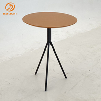 Tables d'appoint rondes en bois de luxe personnalisées à faible MOQ, ensembles de petites tables d'appoint en bois pour salon ou tables de chevet