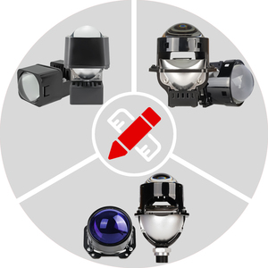 เลนส์โปรเจคเตอร์ขนาดเล็ก OEM ODM สำหรับรถยนต์ ไฟหน้า LED โปรเจคเตอร์สำหรับรถยนต์ แบบเสียบตรง ไฟหน้า LED DIY จอแสดงผล ไฟสัญญาณรถยนต์ - Product Image 2