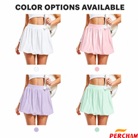 Faldas cortas de globo plisadas lindas de tiro alto para mujer Bubble Mini Flare Puffy Tennis & Golf Skorts Wear