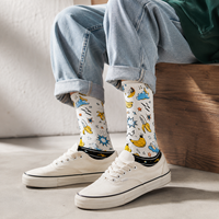 Chaussettes personnalisées imprimées pour adultes, motif automne, service d'échantillonnage de maquette, paire de chaussettes souples pour marque de mode, événement d'équipe, production en gros