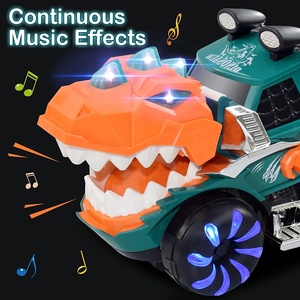 Giocattoli di dinosauro auto con luce lampeggiante e suoni, camion giocattolo per evitare ostacoli a 360 gradi, <span class=keywords><strong>macchinine</strong></span> di dinosauri giocattolo a batteria - Product Image 3