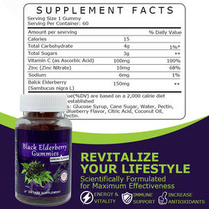 Gomitas de Saúco ODM/OEM para Niños y Adultos, Marca Privada, Vitaminas de Apoyo Inmunológico Diario en Forma de Caramelo, No Aptas para Recién Nacidos - Product Image 5