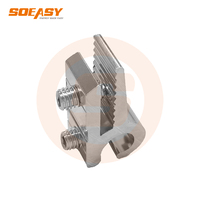 Soeasy OEM Pince de mise à la terre solaire en aluminium SUS304 pour câble de terre encastré, pour système de montage photovoltaïque sur toiture