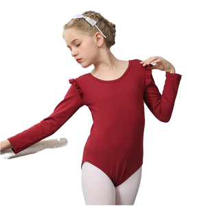 Justaucorps de danse simple pour enfants, dos nu, chaud, pour ballerine, yoga, gymnastique, jupe, ensemble d'entraînement en coton pour filles - Product Image 1