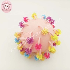 Pelota Antiestrés de TPR con Luz LED de Colores Macaron, Juguete Suave y Esponjoso, Pelota Brillante con Pelo, Yo-Yo Luminoso, Pelota Clásica Intermitente - Product Image 2