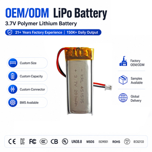 소형 배터리 3.7V 451535 200mAh 스마트 링 건강 모니터 NFC 비접촉 결제 웨어러블 리튬 이온 폴리머 배터리 - Product Image 1