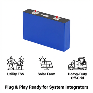 Cellule de batterie LiFePO4 de qualité professionnelle 3,2 V 628 Ah LF628 prismatique LFP 8000 cycles pour stockage d'énergie en conteneur (<span class=keywords><strong>ESS</strong></span>) - Product Image 4