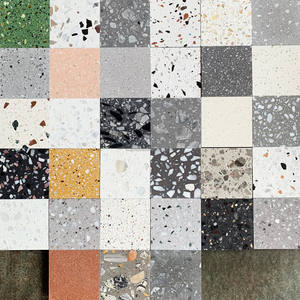 Dalles de terrazzo pleine masse <span class=keywords><strong>grand</strong></span> <span class=keywords><strong>format</strong></span>, panneau mural en pierre pour salon, carrelage de sol multicolore en terrazzo pour salle de bain - Product Image 2