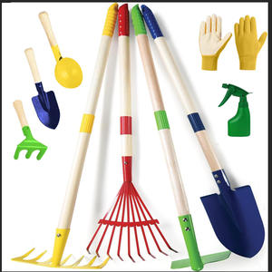 Factory Direct Cross-Border <strong>Children's</strong> Toddler 6-Piece Plastic &amp; Wood <strong>Gardening</strong> Tool Set with Wood Handle Rake - Product Image 5