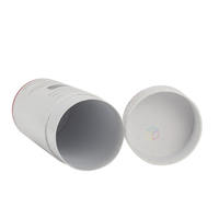 Boîte ronde en papier doré de luxe, solide, avec fenêtre transparente de forme personnalisée, tube cylindrique en carton premium pour bouteille