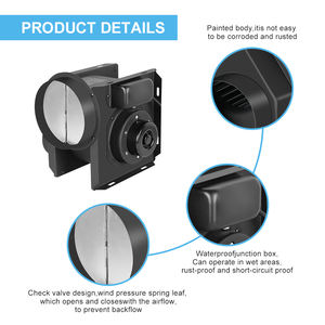 พัดลมระบายไอเสีย1-2ท่อพัดลมใหม่สำหรับโรงแรมเกสท์เฮ้าส์ห้องน้ำพัดลมระบายอากาศแข็งแรงในร่มที่เงียบสงบ - Product Image 5