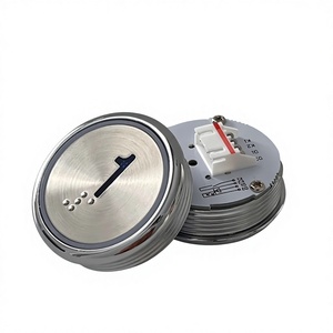 Repuestos para Elevadores, Botón Pulsador con Luz Azul/Roja/Blanca, Tamaño 37mm, Botón NC/NO con Braille - Product Image 4