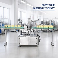 Machine d'étiquetage automatique électrique à colle thermofusible pour bouteilles carrées (détergent liquide et eau minérale)
