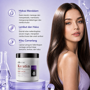 KORMESIC Masque Capillaire Hydratant et Lissant à la Kératine 500ml Certifié Bpom, Soin Réparateur Anti-Frisottis pour Cheveux Soyeux – Vente en Gros - Product Image 2