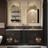 Meuble-lavabo mural pour salle de bain avec lavabo, sur mesure, compact, moderne, fabriqué en Chine, matériaux de qualité supérieure, imperméable, durable, antirouille