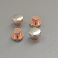 Bimetal AgW Ag/Cu Contacto de plata Remachado Punto de contacto esférico Material de contactos eléctricos de alta calidad
