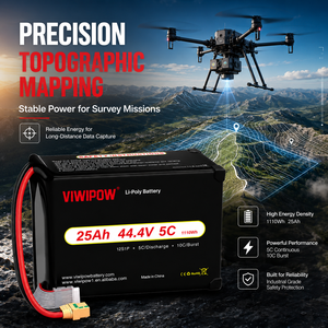 VIWIPOW 고밀도 5C 12S 25Ah 22.2V 반고체 배터리(헤비듀티/매핑 및 측량 드론용) 우수한 성능 - Product Image 1