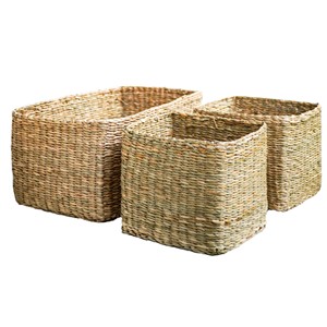 Whism — paniers de rangement en jonc de mer, organiseur 100% naturel tissé à la main pour domicile et salle de bains de l'usine du vietnam - Product Image 4