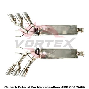 Silenciador de escape de acero inoxidable Vortex con salida lateral de seis puntas para Mercedes-Benz AMG G63 W464, mejora del sonido. - Product Image 4