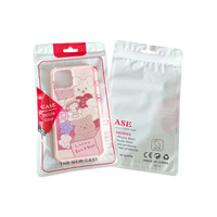 Prix d'usine, logo personnalisé, sac transparent à fermeture éclair d'un côté, étui pour téléphone portable, étui en plastique pour téléphone portable, sacs de mode pour téléphone portable