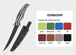 <span class=keywords><strong>Cuchillo</strong></span> para Filetear Pescado de Acero Inoxidable 420 con Mango G10 y Funda Negra para Deshuesar Pescado y Carne - Product Image 4