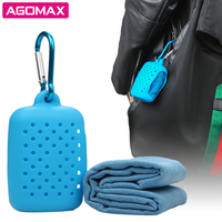 Serviette de sport en microfibre légère et compacte avec étui en silicone