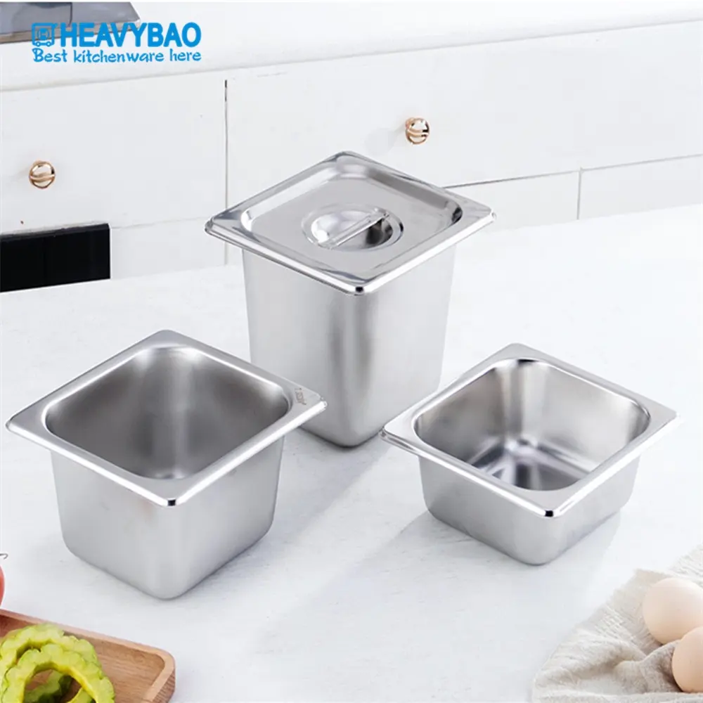 Heybao — plateau professionnel résistant et Durable, plateau multi-usage en acier inoxydable, pour Buffet, bouteille alimentaire, GN 11