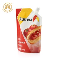 Pochette souple personnalisée avec bec verseur pour mayonnaise, ketchup, sauces – Emballage refermable à presser