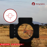 Lunette de visée 1-8x24 SFP pour l'extérieur, optique HD, verre, réticule rouge illuminé, accessoires de chasse
