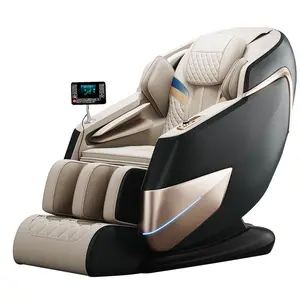 Ai voz aquecimento de corpo inteiro, airbags 2d zero gravity sl massagem cadeira 2023 novo design elétrico lcd controlador de luxo couro pu