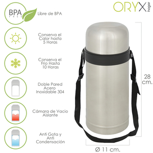 Thermos in Acciaio Inossidabile da 1 Litro a Prova di Perdite per Solidi e Liquidi - Product Image 1