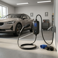 Stasiun Pengisian Daya AC EV Mode 2 Exchange Charger 3.5kW 7kW Kabel Pengisian Tipe 2 untuk Penggunaan Rumah dan Komersial