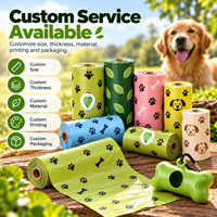Sacs à déjections canines en amidon de maïs HDPE en gros, sacs écologiques pour l'élimination des déchets d'animaux