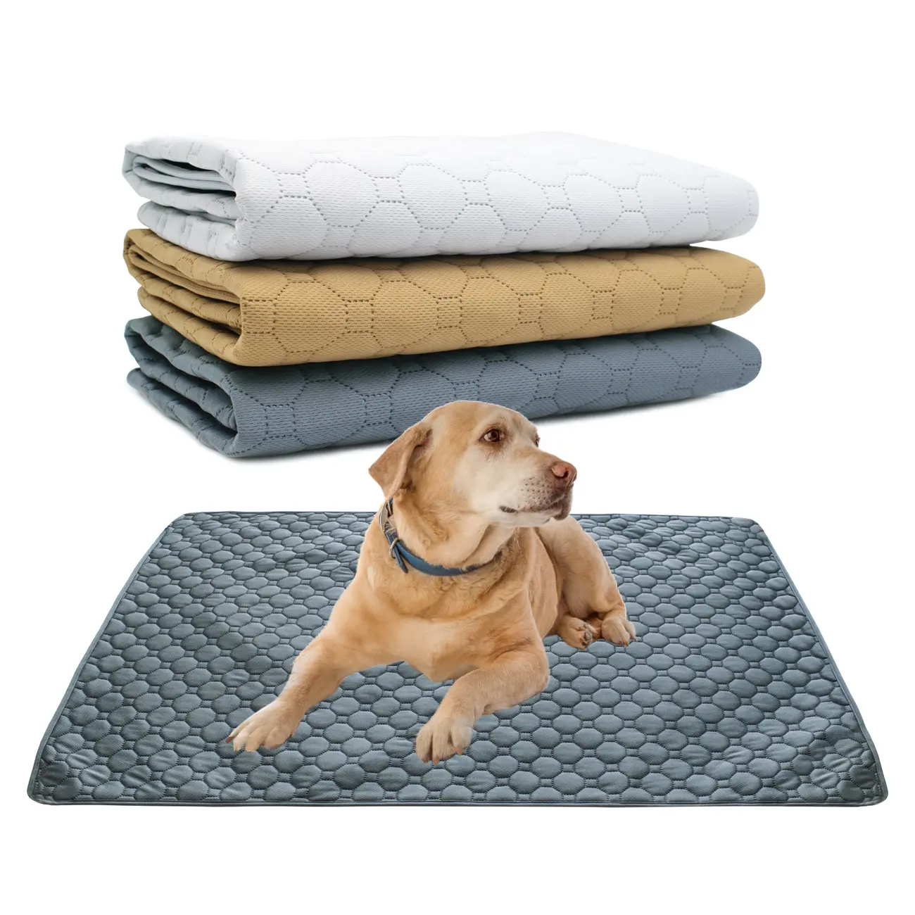 Almofadas de Xixi Lavável para Cães Almofadas de Cachorro Reutilizáveis Extra Grandes, Almofadas de treinamento para cães com secagem rápida, Grandes almofadas antiderrapantes