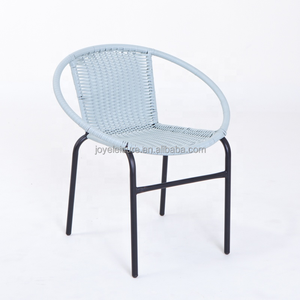 Leisure Modern Steel Frame <b>Stackable</b> Patio <b>Chair</b> With Customized Color PE Rattan Garden Moon <b>Chair</b> - Product Image 4