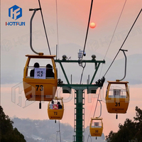 Hotfun extérieur et intérieur téléphériques de montagne dirigeable cabine de levage par corde téléphérique Hotfun