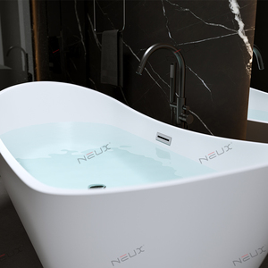 <span class=keywords><strong>Baignoire</strong></span> autoportante ovale blanche moderne à prix d'usine, avec drain intégré – Offre spéciale - Product Image 3