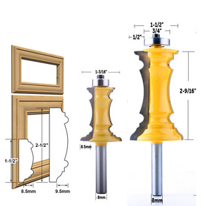 Urijk — jeu de mèches de coupe à bois pour portes et tiroir, avec tige de 8mm en guise de toupie pour outils de travail du bois, 2 pièces - Product Image 1