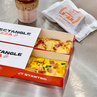 Boîte à pizza personnalisée avec tiroir coulissant, boîte à pizza rectangulaire pour pâtes cuites individuellement, emballage de pizza, mini boîte en carton, boîte à pizza