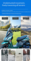 Moped robuste 4 temps 150cc, charge utile 200 kg, réservoir de carburant 8L, système de démarrage double, commande vocale, vitesse maximale 95 km/h, utilisation longue distance