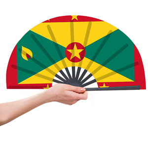Abanicos Plegables de Bambú con la Bandera de Granada al por Mayor, Abanico de Mano para Carnaval, Boda, Festival, Fiesta, Agencia de Viajes - Product Image 1