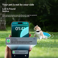 Traceur intelligent anti-perte pour chats et chiens, localisateur GPS pour animaux de compagnie, collier anti-perte, localisateur global à distance pour iOS